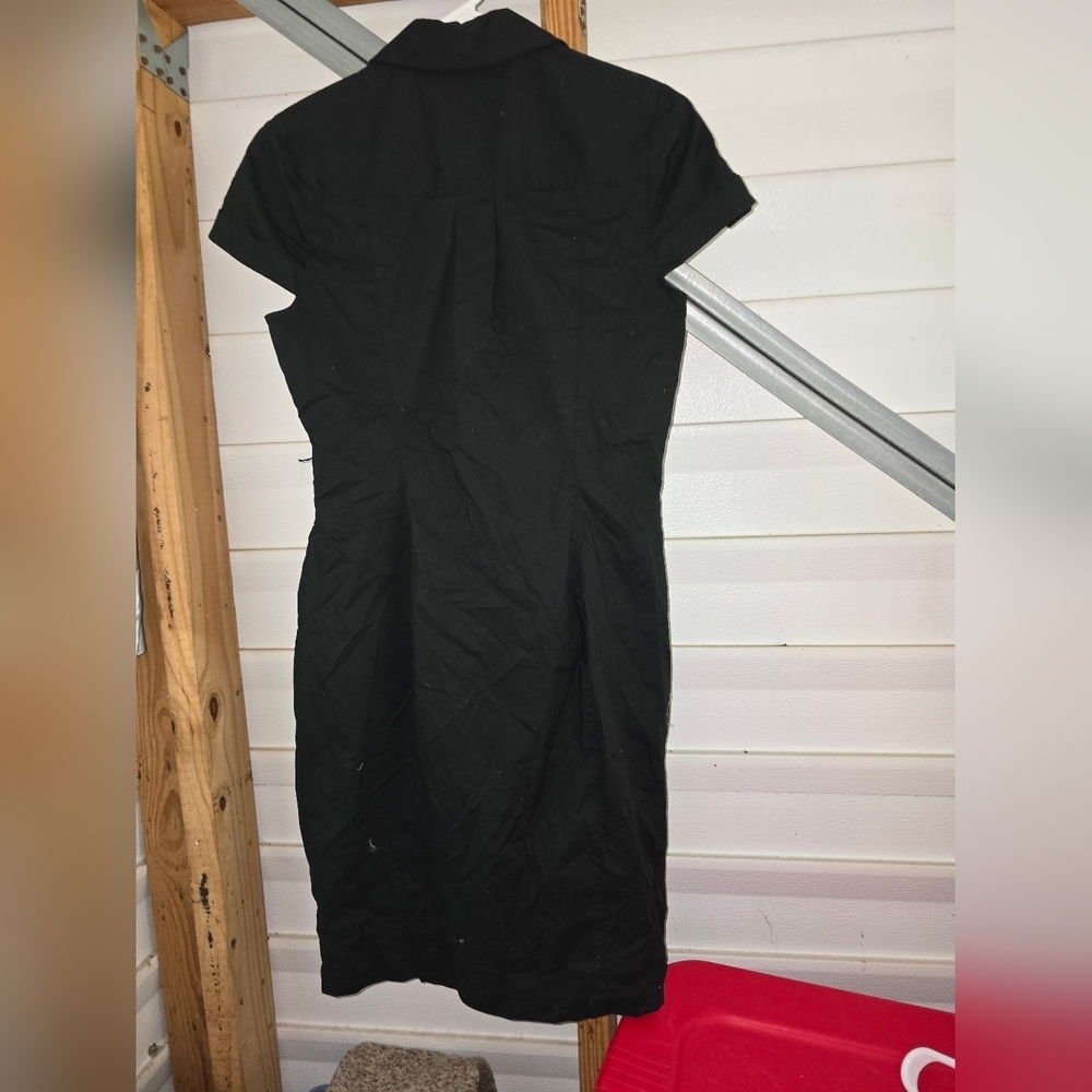 Express Design Studio Solid Black Short Sleeve Sh… - image 5